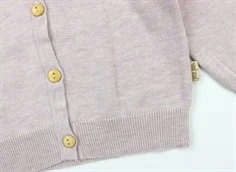 Petit Piao cardigan light rose melange collar